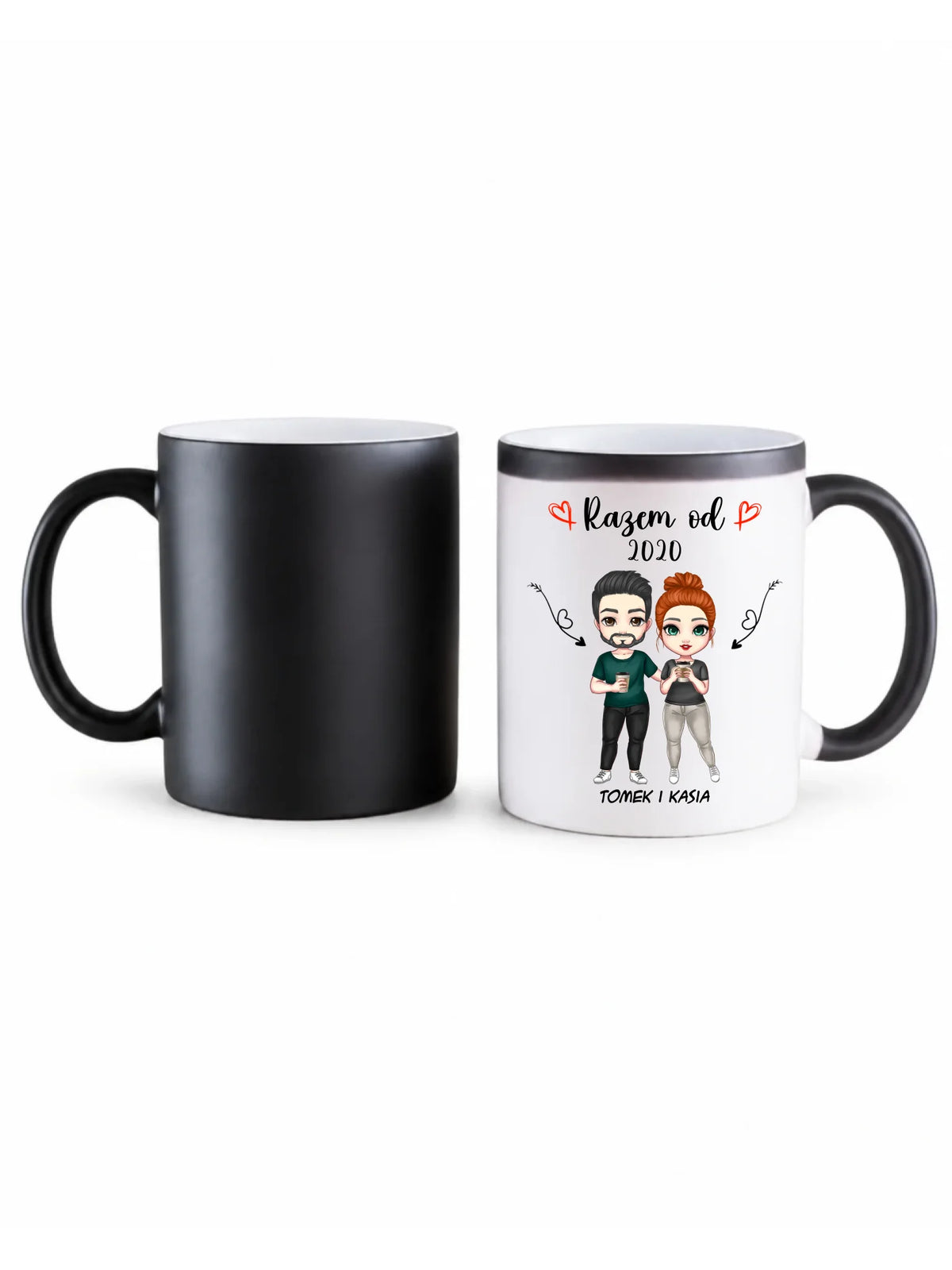 Kubek magiczny dla par - Razem od - personalizowany W01