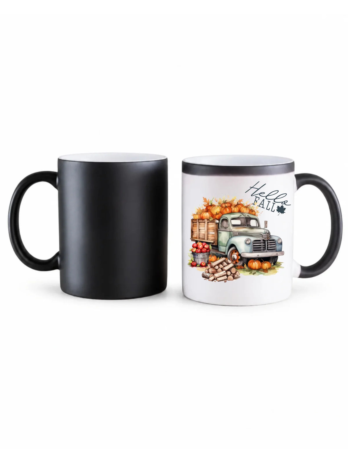 Kubek magiczny jesienny – Hello Fall ciężarówka z dyniami JS08