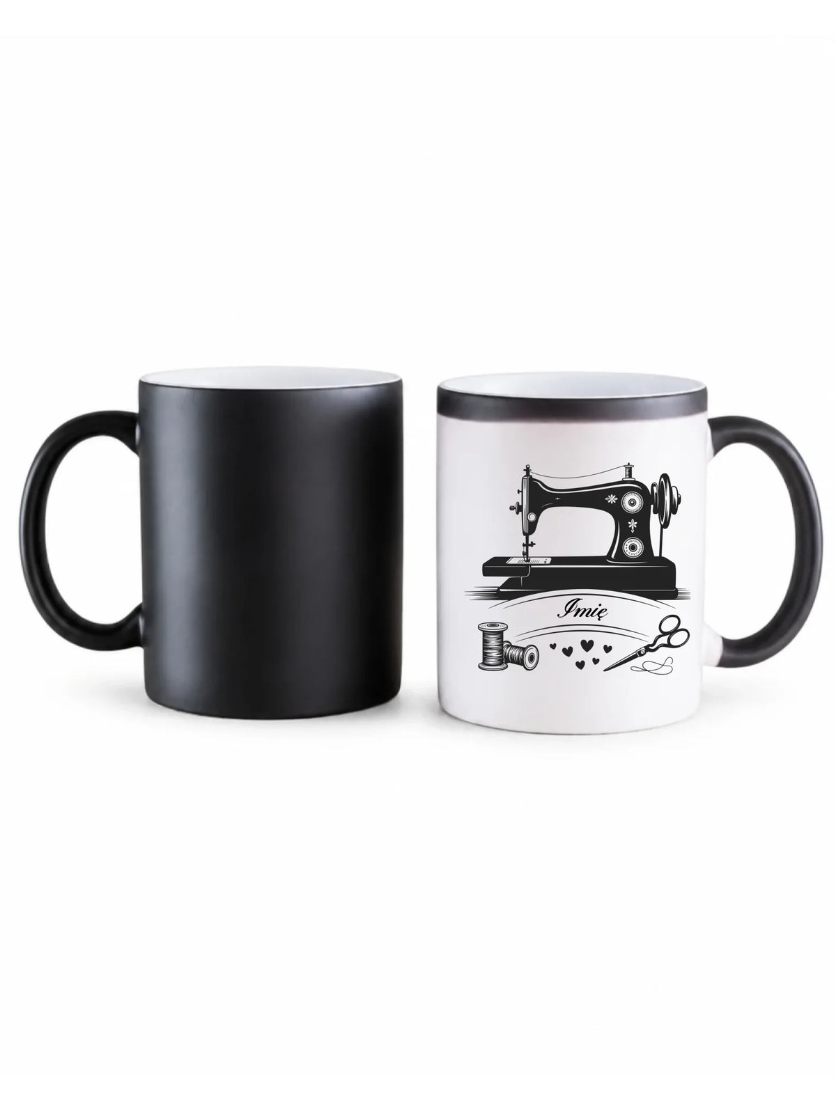 Kubek magiczny szyciowy dla krawcowej - Maszyna vintage- personalizowany HS34
