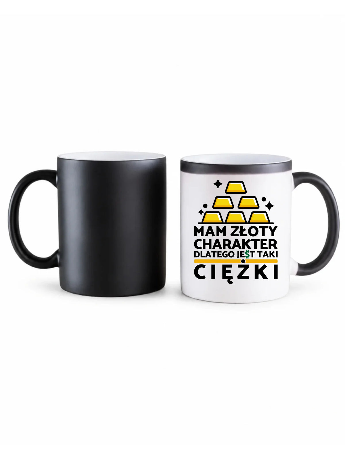 Kubek magiczny - prezent dla chłopaka - Złoty charakter DCH16