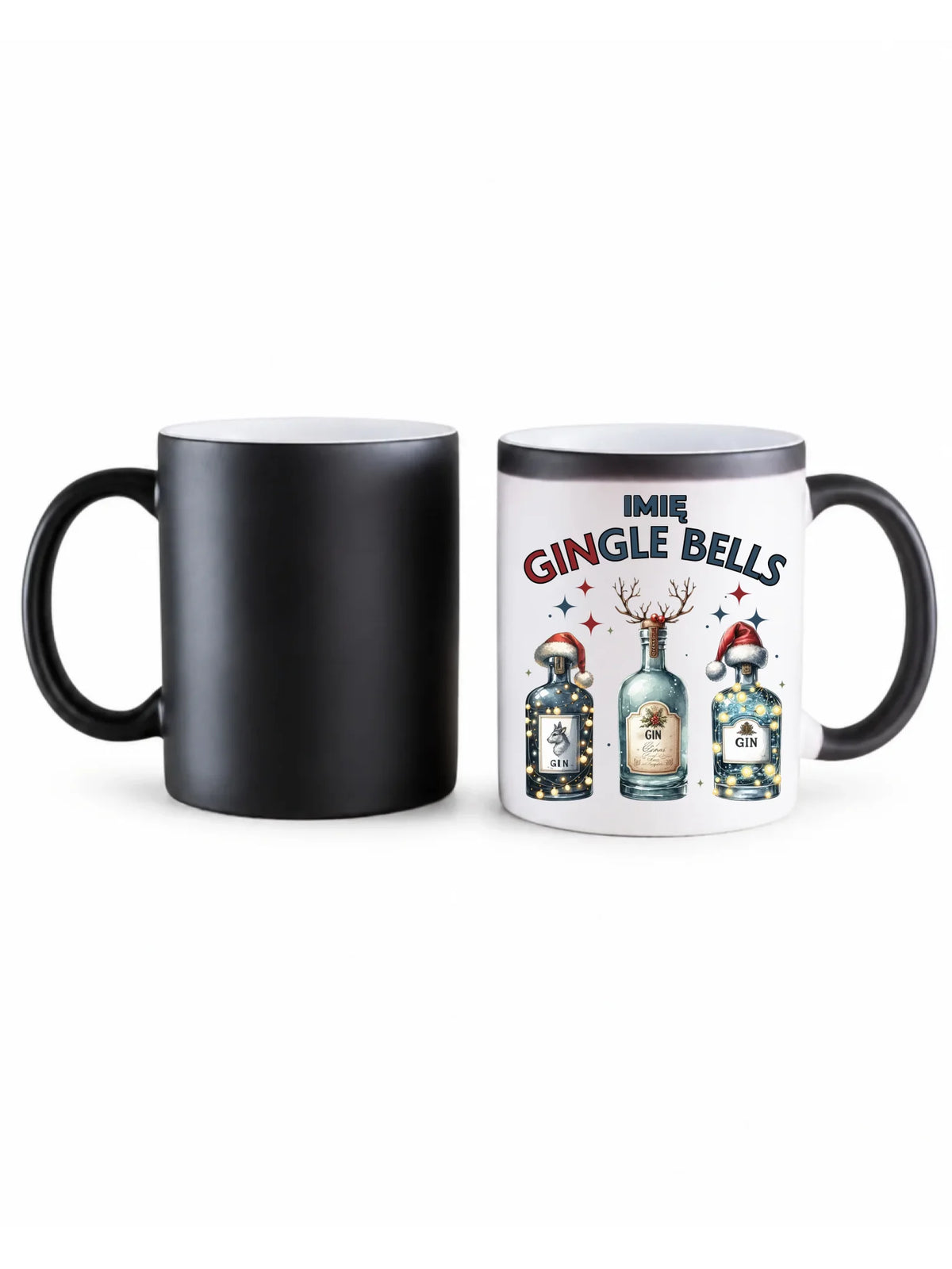 Kubek magiczny świąteczny - Gin Gingle bells - personalizowany BN68