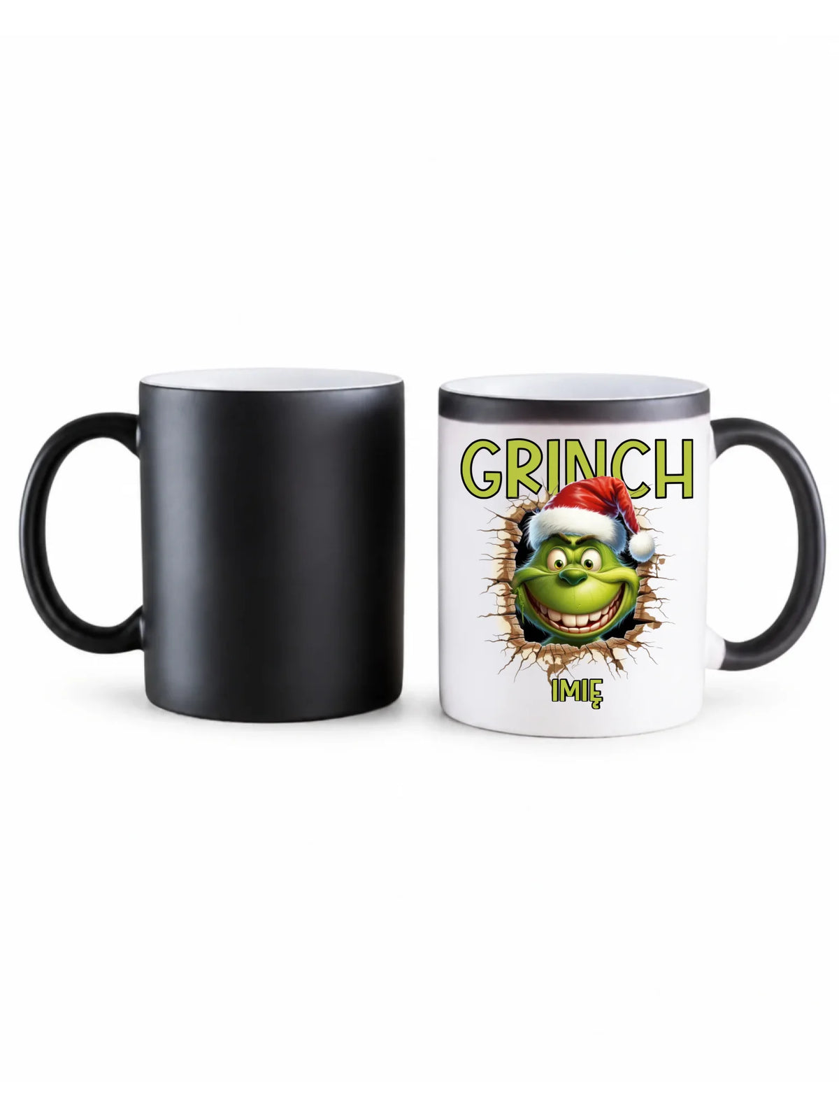 Kubek magiczny świąteczny - Grinch - personalizowany BN112