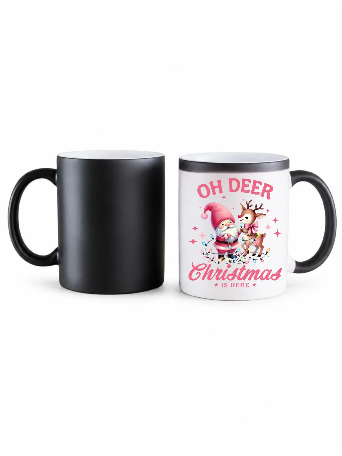 Kubek magiczny świąteczny - Oh deer Christmas is here BN59