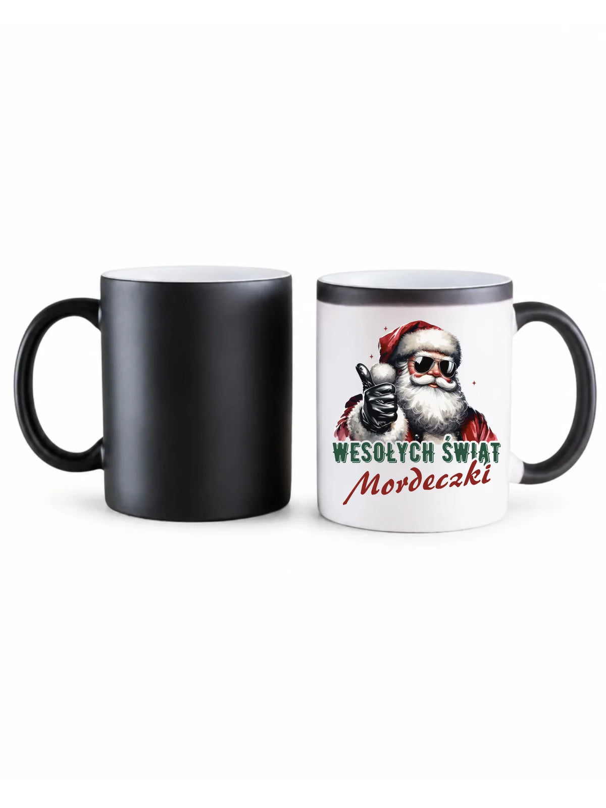 Kubek magiczny świąteczny - Mikołaj Wesołych Świąt mordeczki BN65