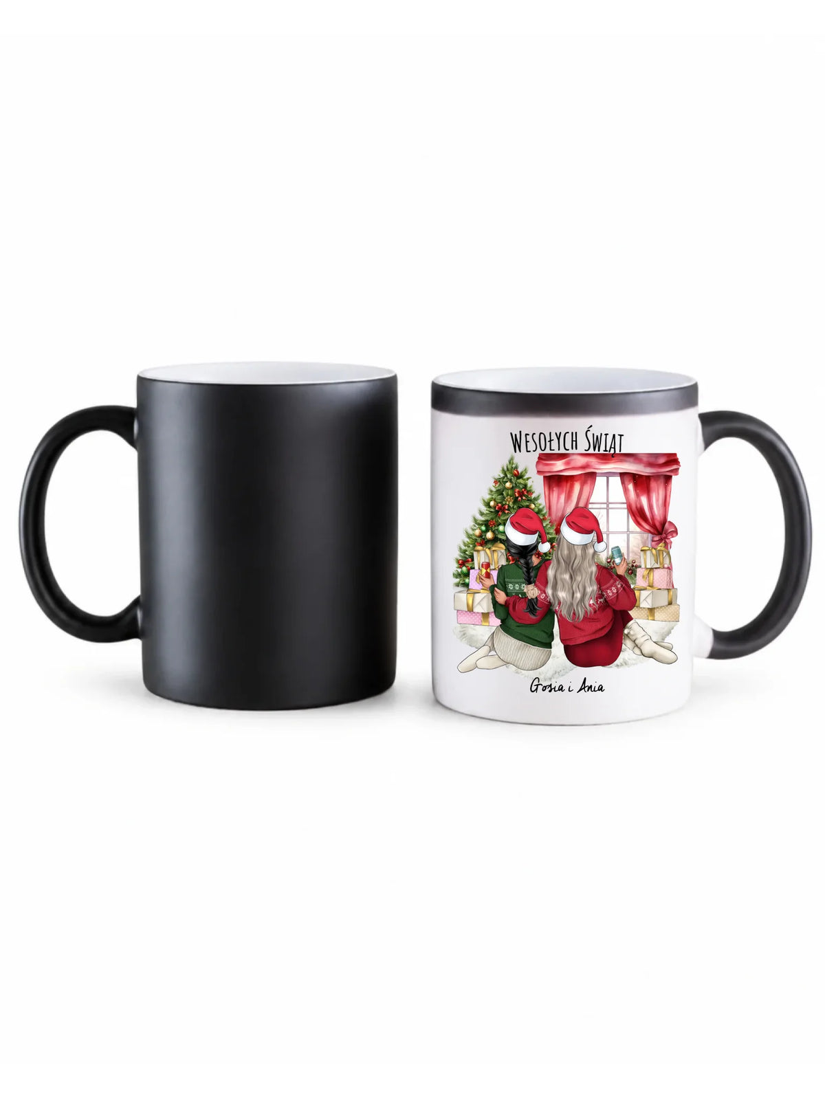 Kubek magiczny świąteczny - prezent dla przyjaciółki - 2-4 przyjaciółek - personalizowany PR06