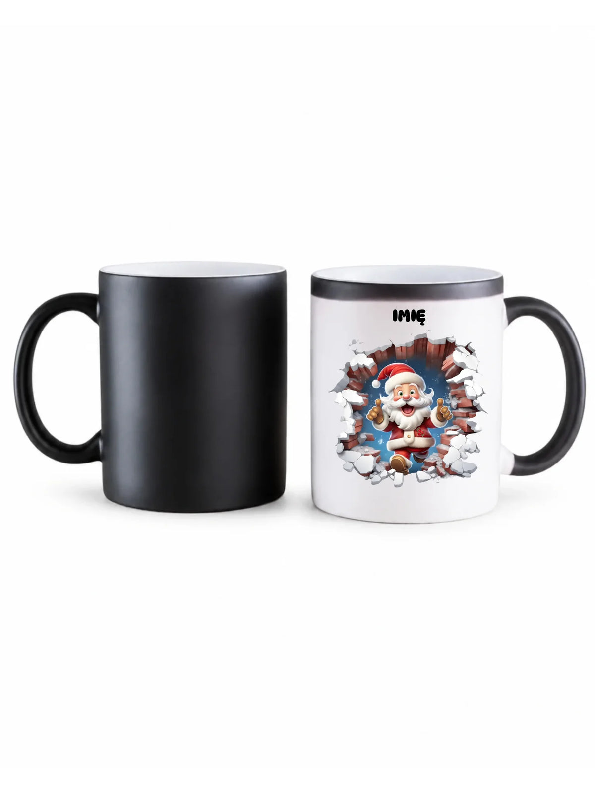 Kubek magiczny świąteczny - Mikołaj 3D - personalizowana BN83