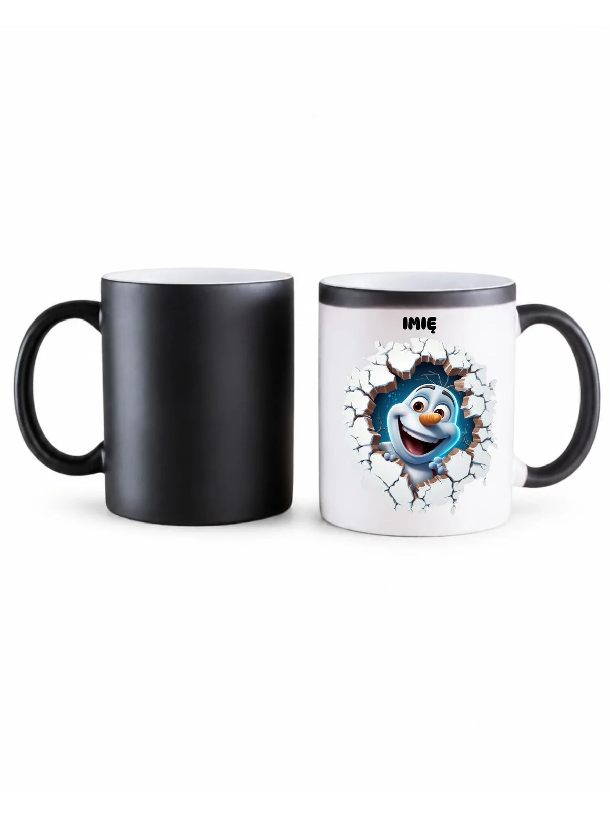 Kubek magiczny świąteczny - Bałwan 3D - personalizowany BN84