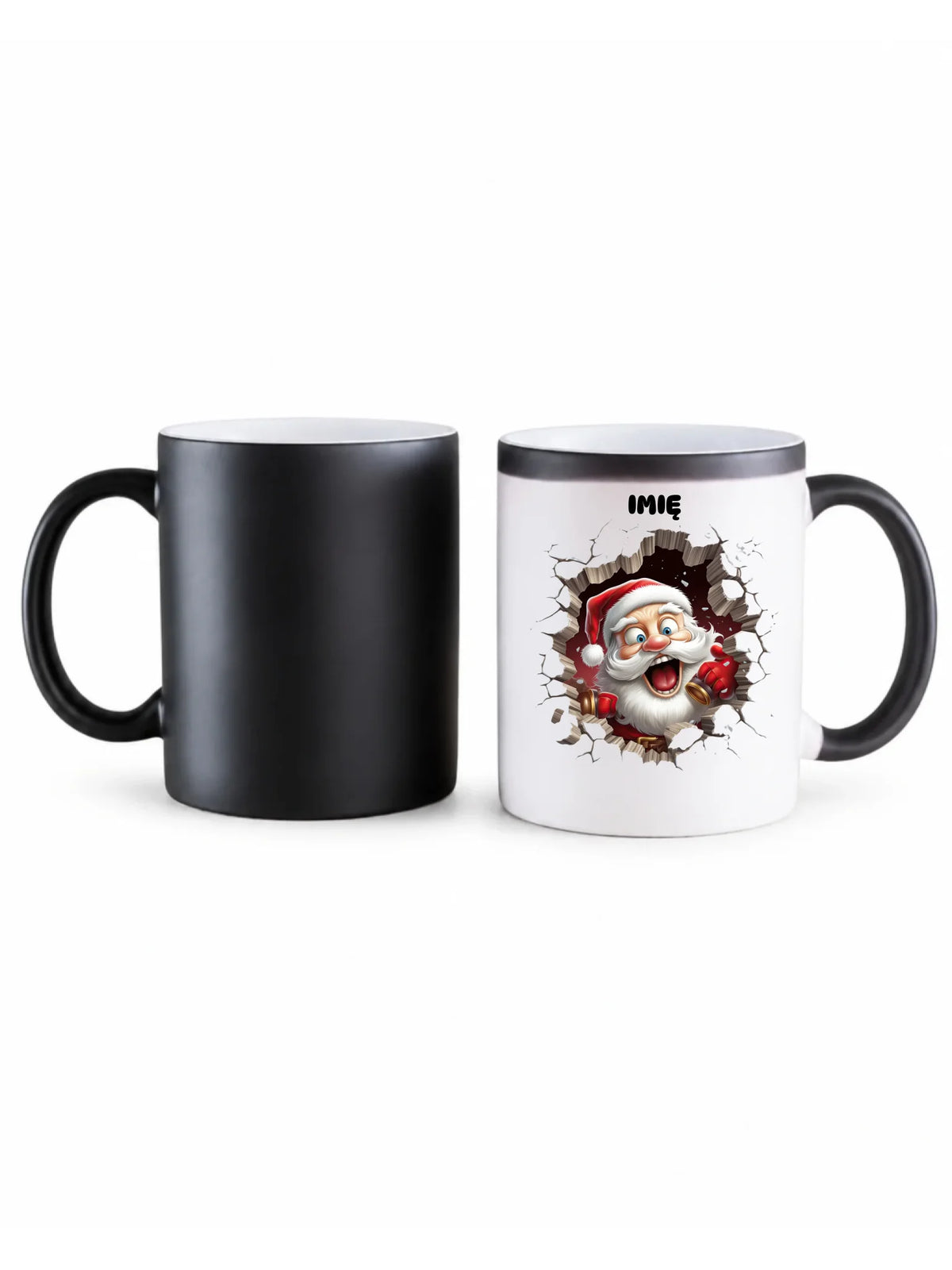 Kubek magiczny świąteczny - Mikołaj 3D - personalizowany BN85