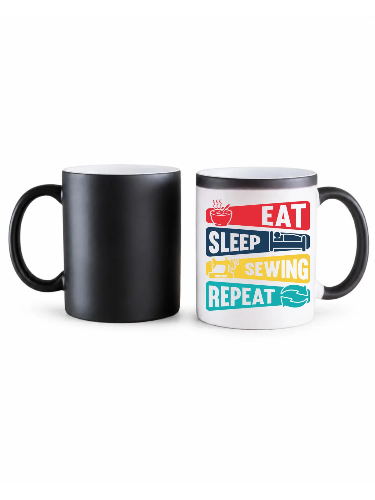 Kubek magiczny szyciowy dla krawcowej - Eat sleep sewing repeat HS21