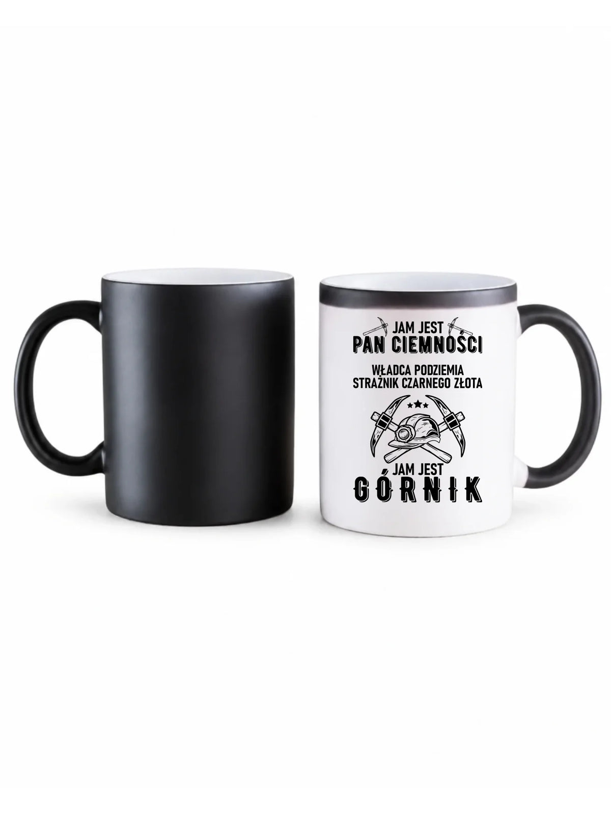 Kubek magiczny - prezent dla górnika - Pan ciemności jam jest górnik G04
