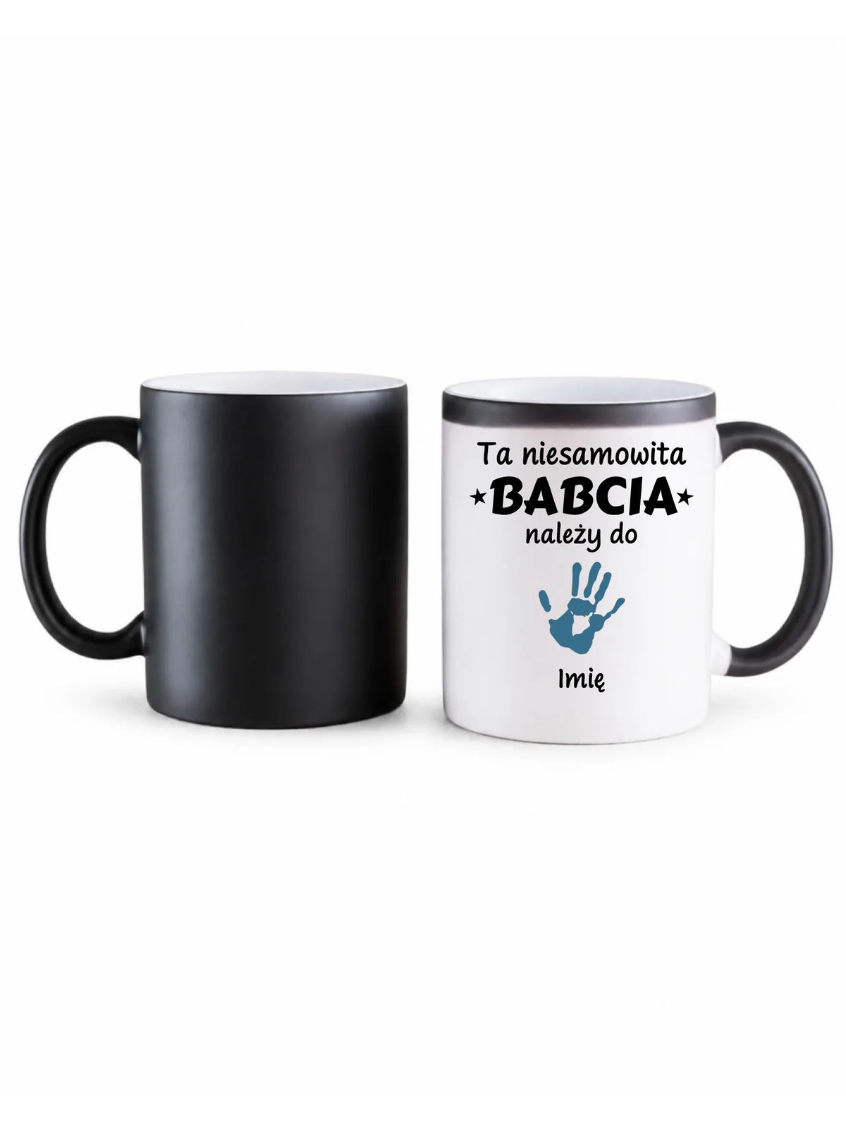Kubek magiczny dla babci - Babcia należy do wnuków 1–6 imion – personalizowany B33
