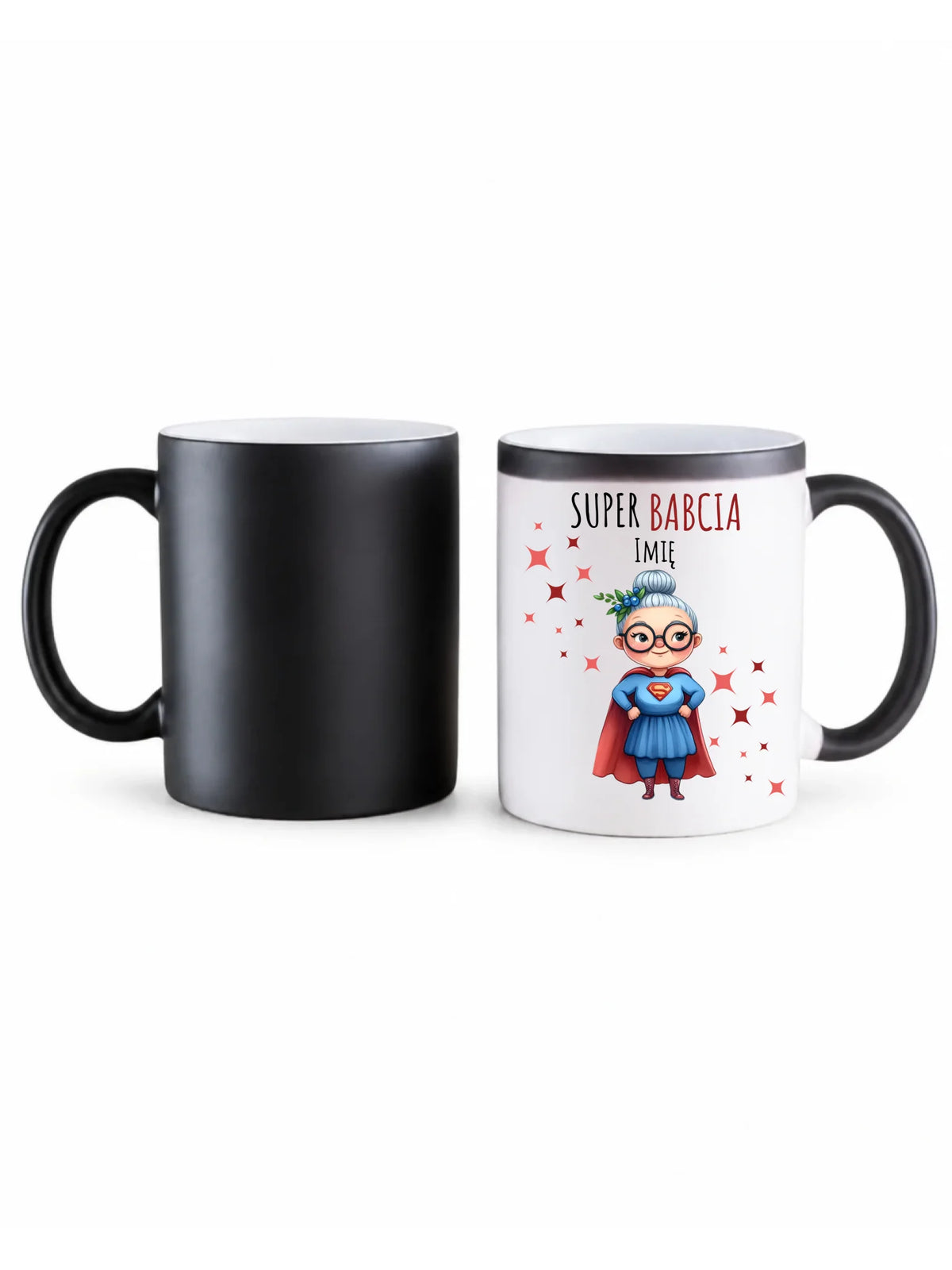 Kubek magiczny dla babci - Super Babcia - personalizowany B02