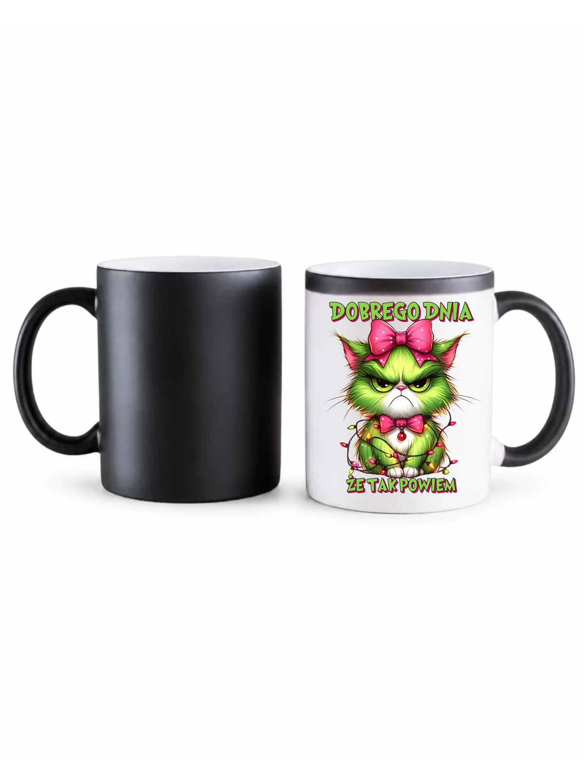 Kubek magiczny świąteczny - prezent dla niej - Grinch dobrego dnia, że tak powiem BN153