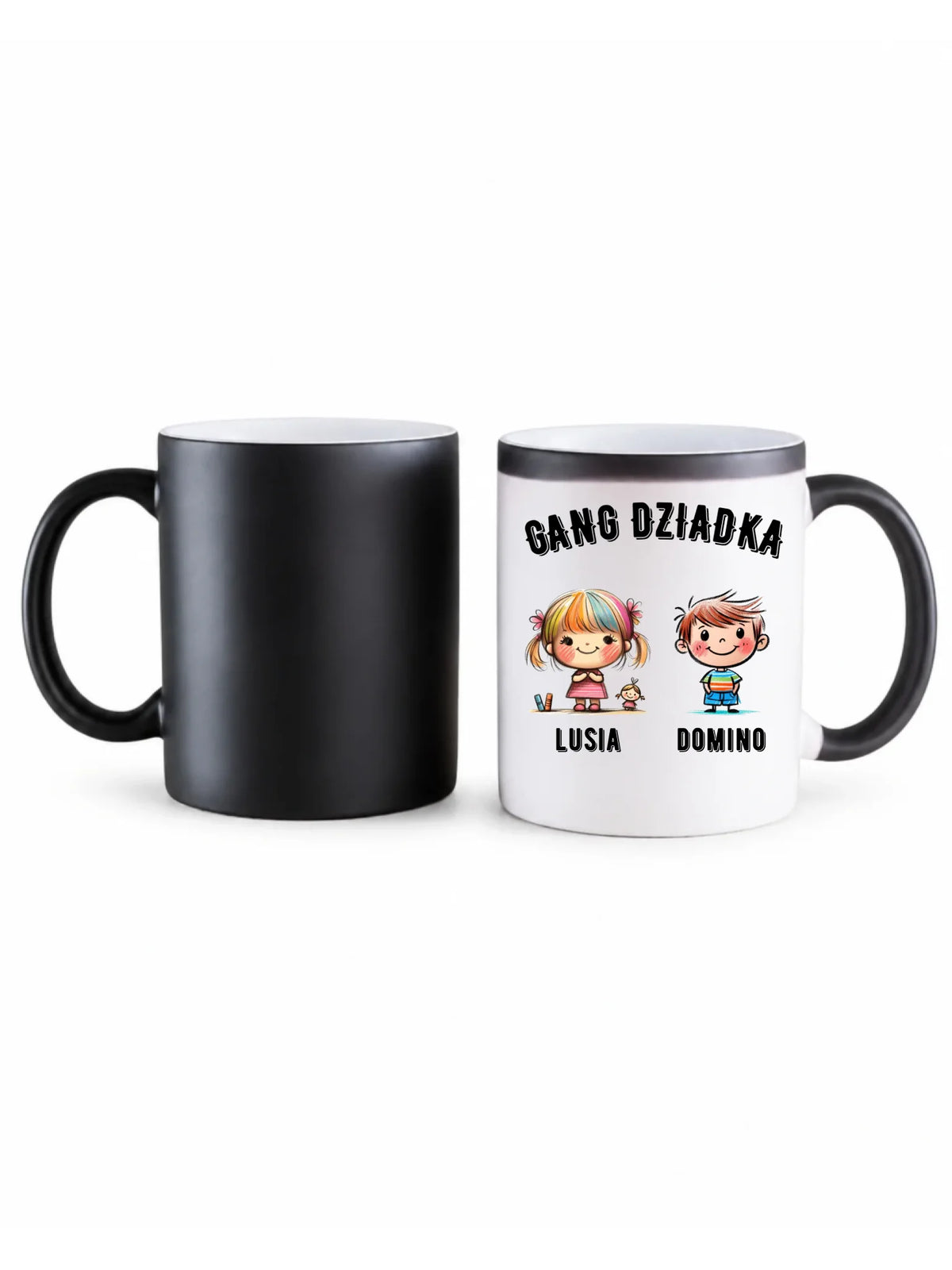 Kubek magiczny dla dziadka - Gang Dziadka imiona wnuków 2-6 - personalizowany D18