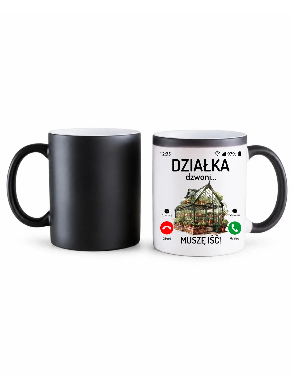 Kubek magiczny dla babci - Działka dzwoni muszę iść B41