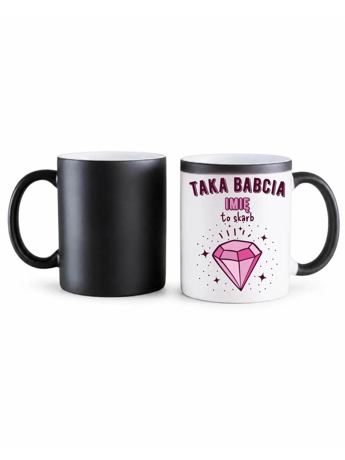 Kubek magiczny dla babci - Taka Babcia to skarb - personalizowany B06
