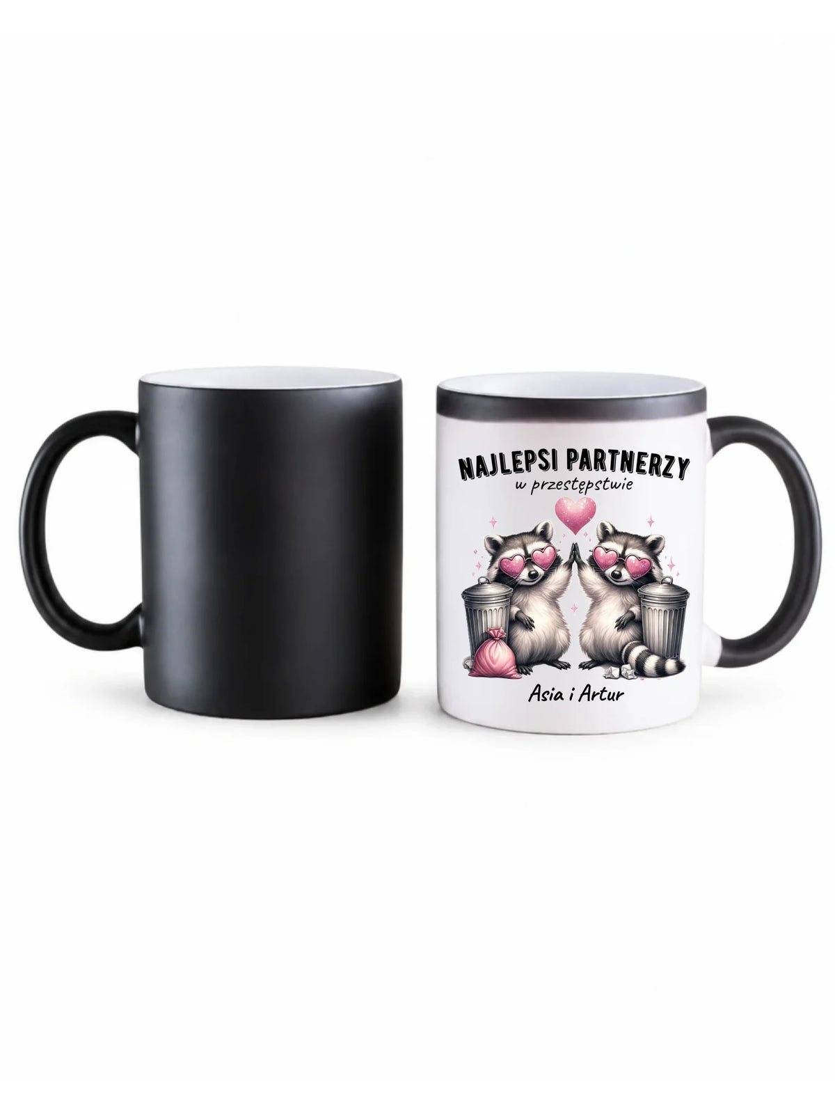 Kubek magiczny dla par - Najlepsi partnerzy w przestępstwie - personalizowany W27