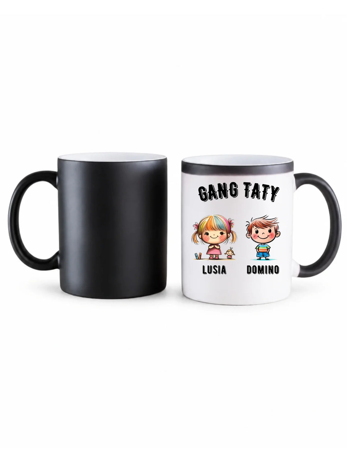 Kubek magiczny dla taty z imionami dzieci - Gang taty - personalizowany DT09