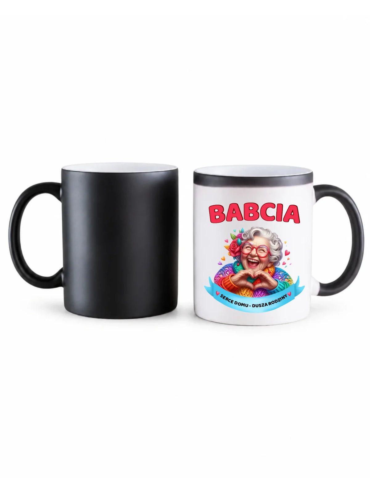 Kubek magiczny dla babci - Babcia serce domu dusza rodziny B25