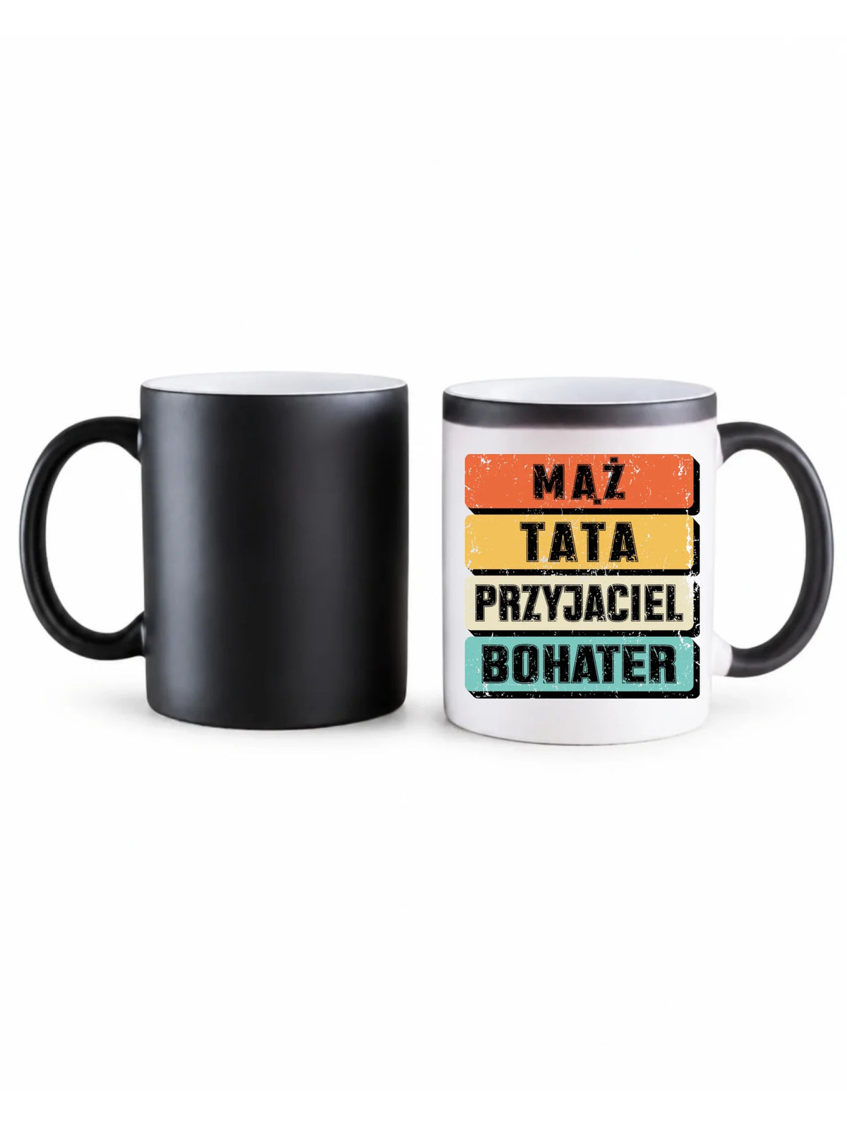 Kubek magiczny dla taty - Mąż Tata Przyjaciel Bohater DT05