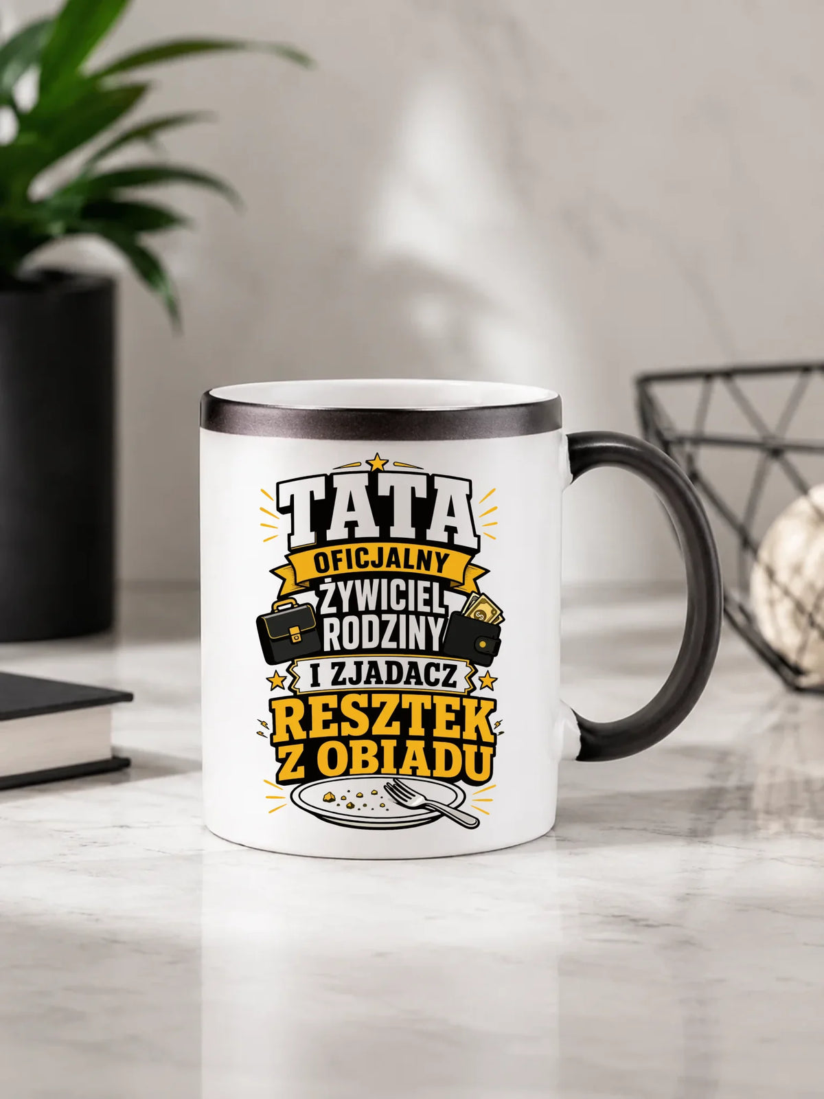 Kubek magiczny dla taty - Tata oficjalny żywiciel rodziny DT34