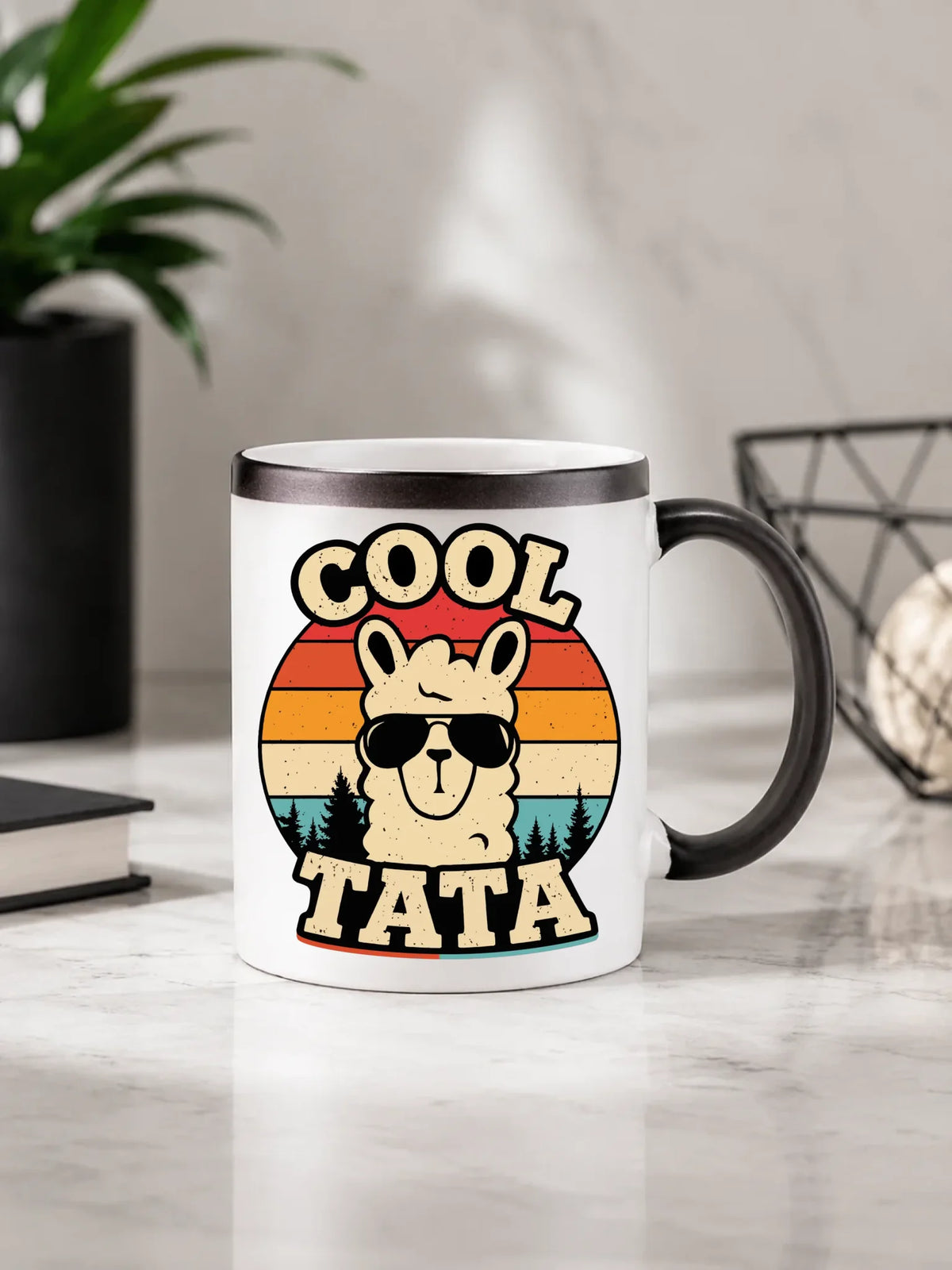 Kubek magiczny dla taty - Lama w okularach Cool tata DT04