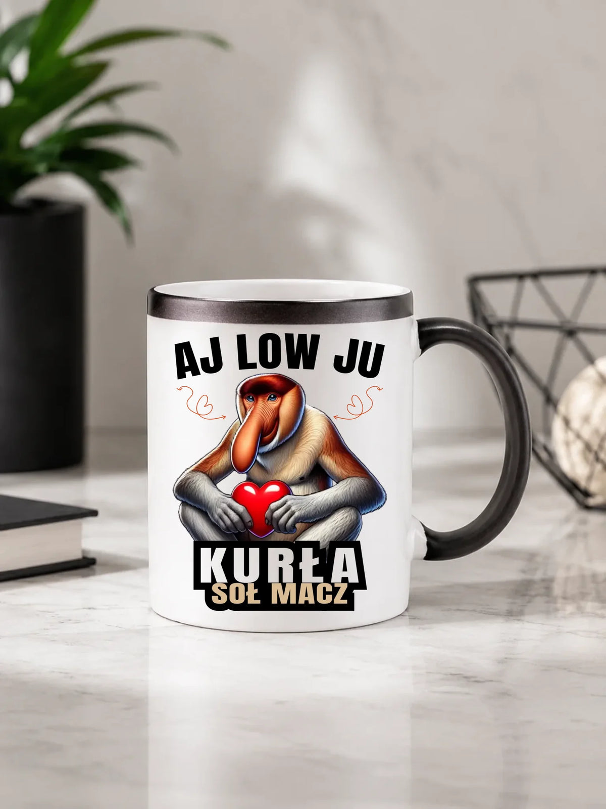 Kubek magiczny dla par - Janusz nosacz - Aj low ju kurła W26