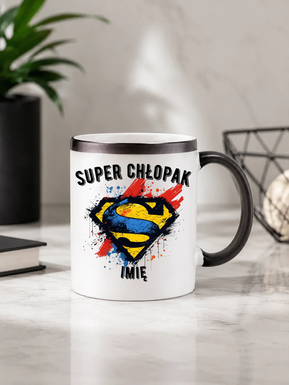 Kubek magiczny - prezent na Dzień Chłopaka - Super Chłopak - personalizowany DCH18