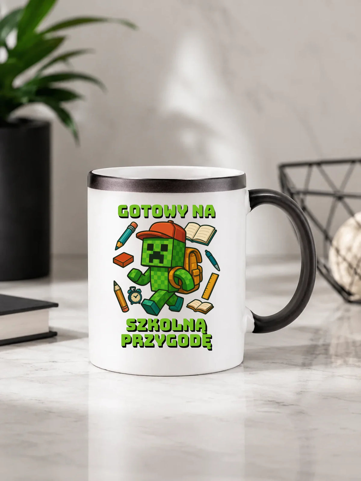 Kubek magiczny szkoła - Gotowy na szkołę - gamer do szkoły - SZ13