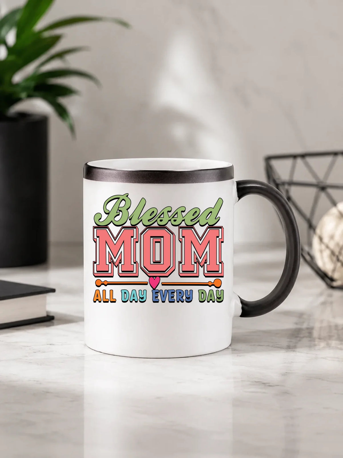 Kubek magiczny dla mamy - Blessed mom all day every day DM36