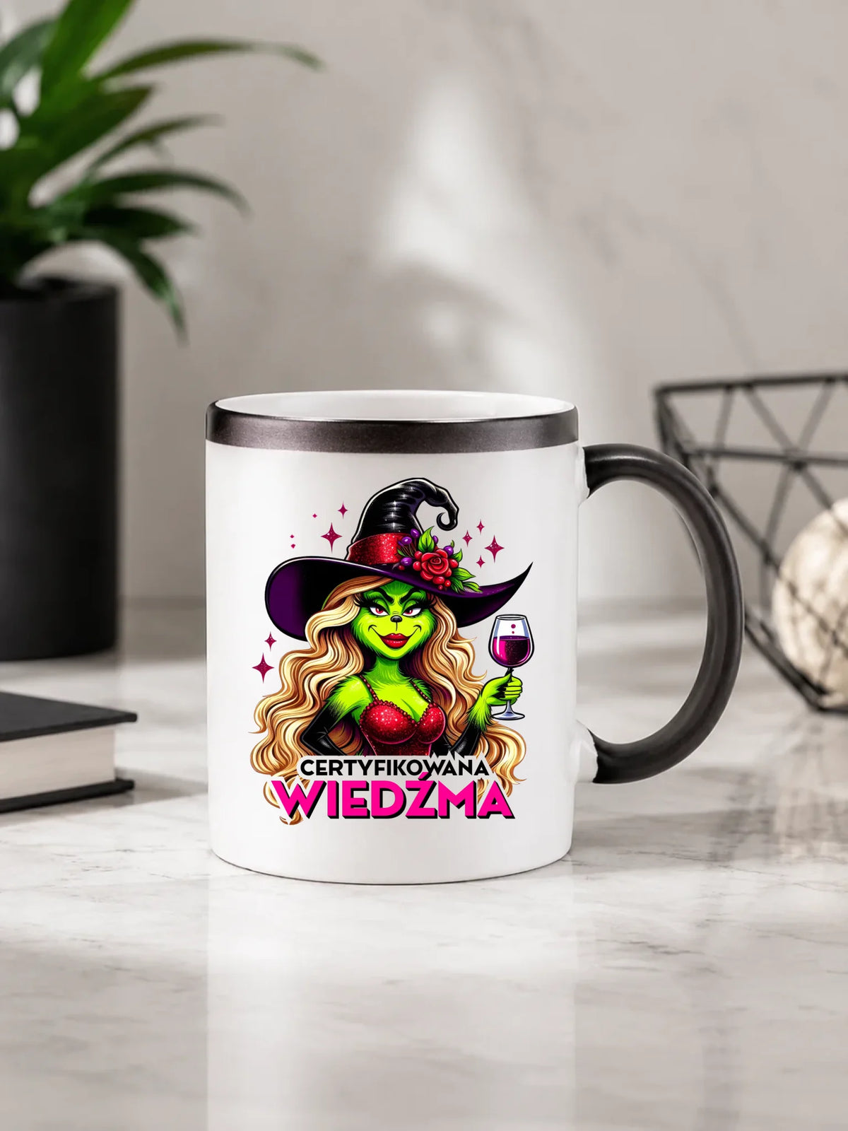 Kubek magiczny - Certyfikowana wiedźma - śmieszny HL13