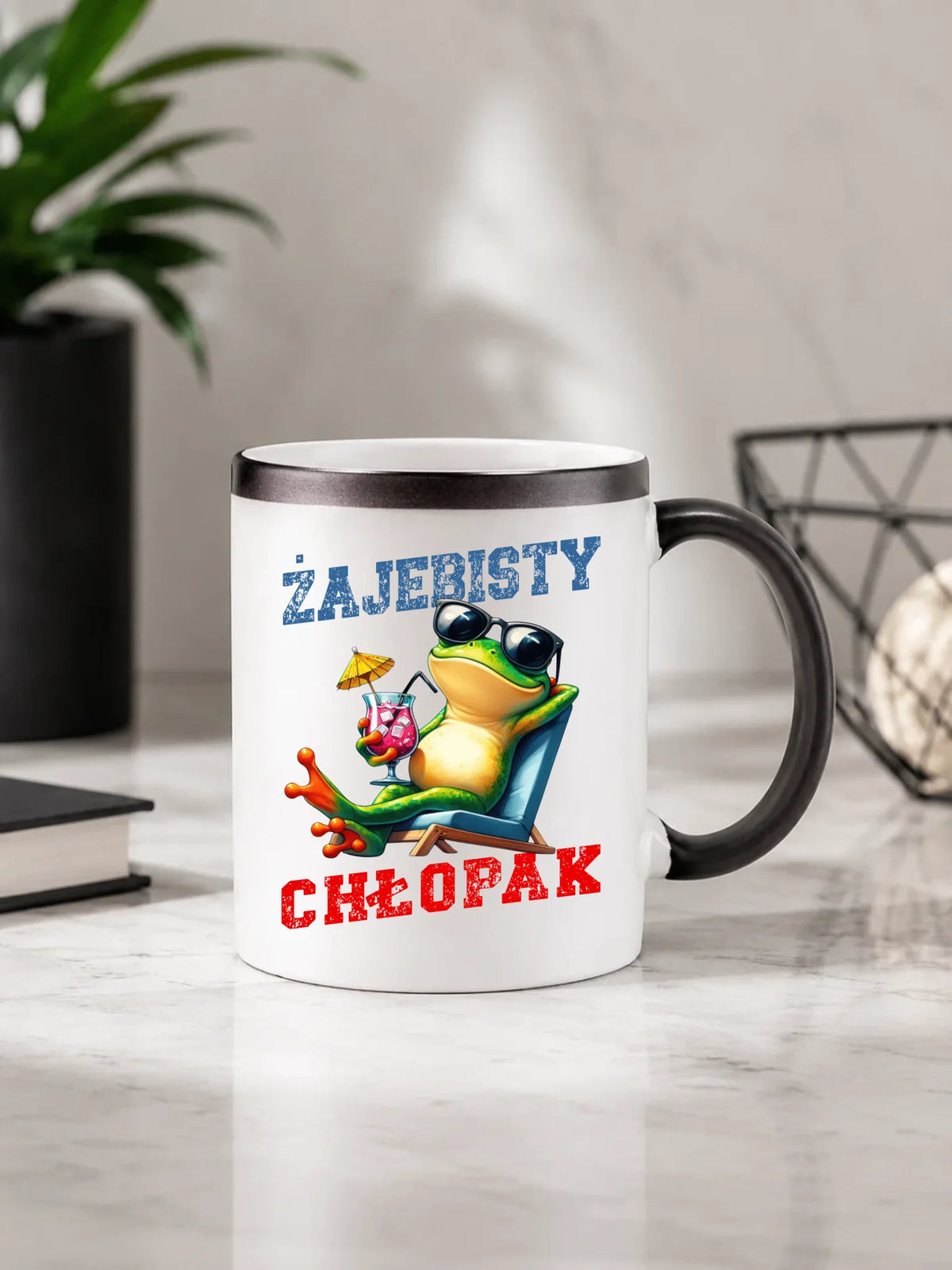 Kubek magiczny z żabą - prezent dla chłopaka - Żajebisty chłopak DCH19