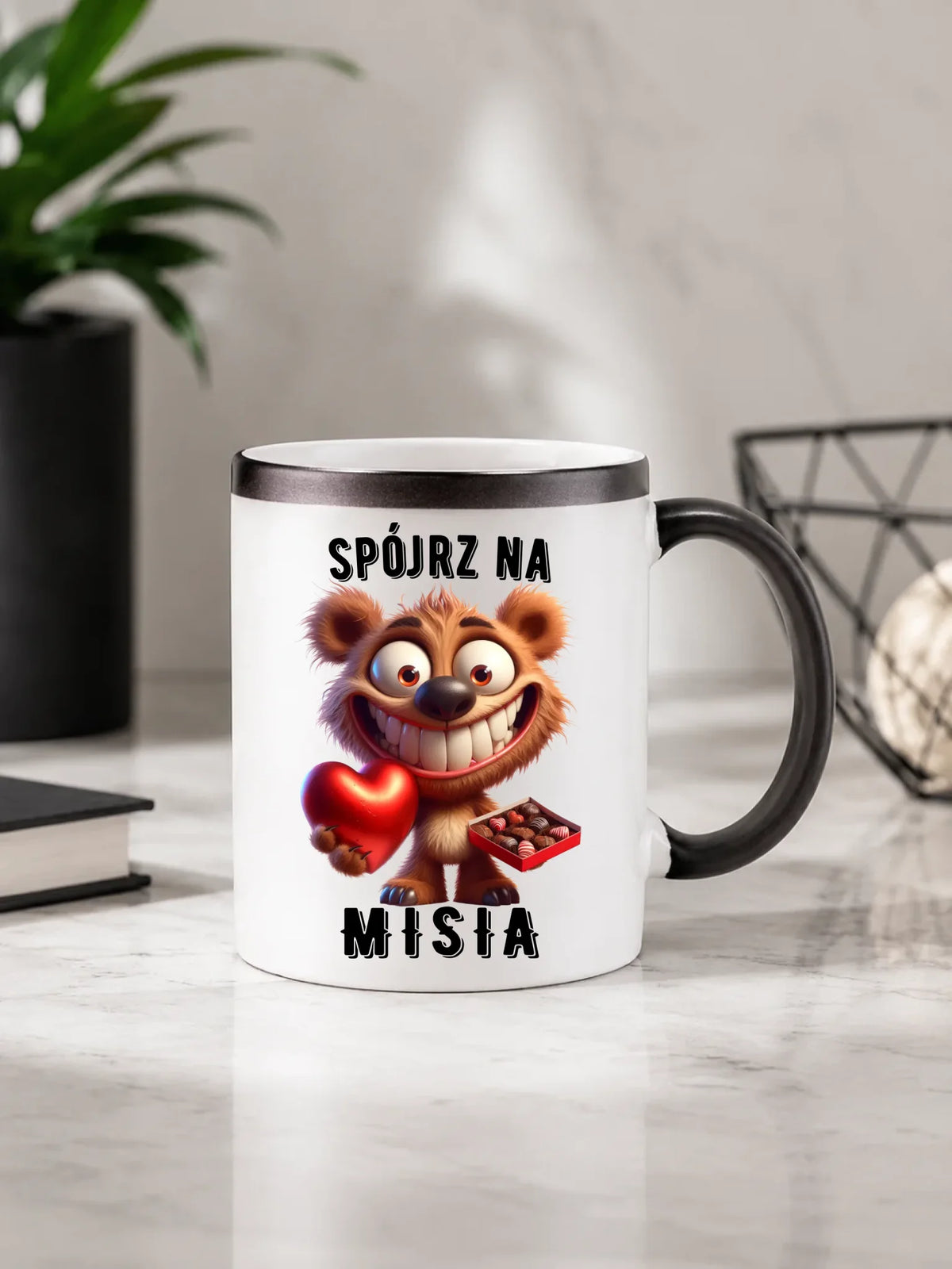 Kubek magiczny na Walentynki - Spójrz na Misia W31