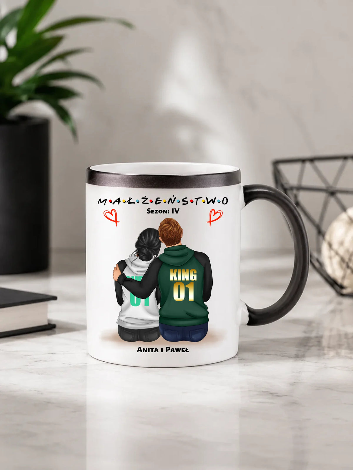 Kubek magiczny dla par - Małżeństwo Sezon - personalizowany W05
