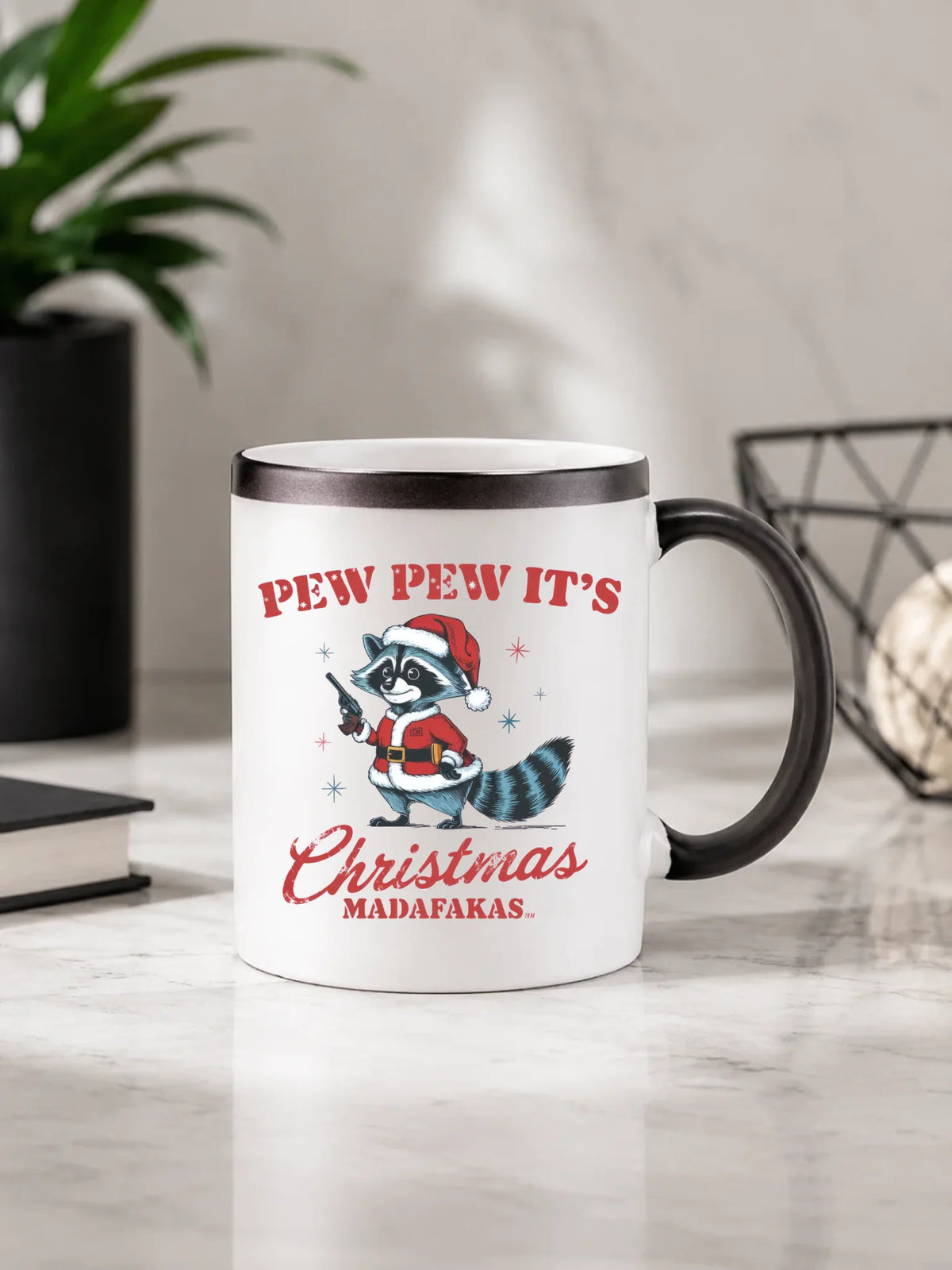 Kubek magiczny świąteczny - Pew pew it's Christmas BN60