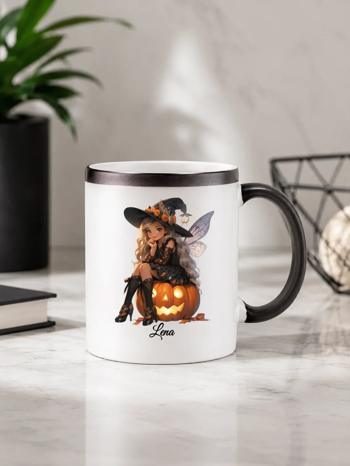 Kubek magiczny na Halloween - Wróżka - wybierz postać - personalizowany HL02