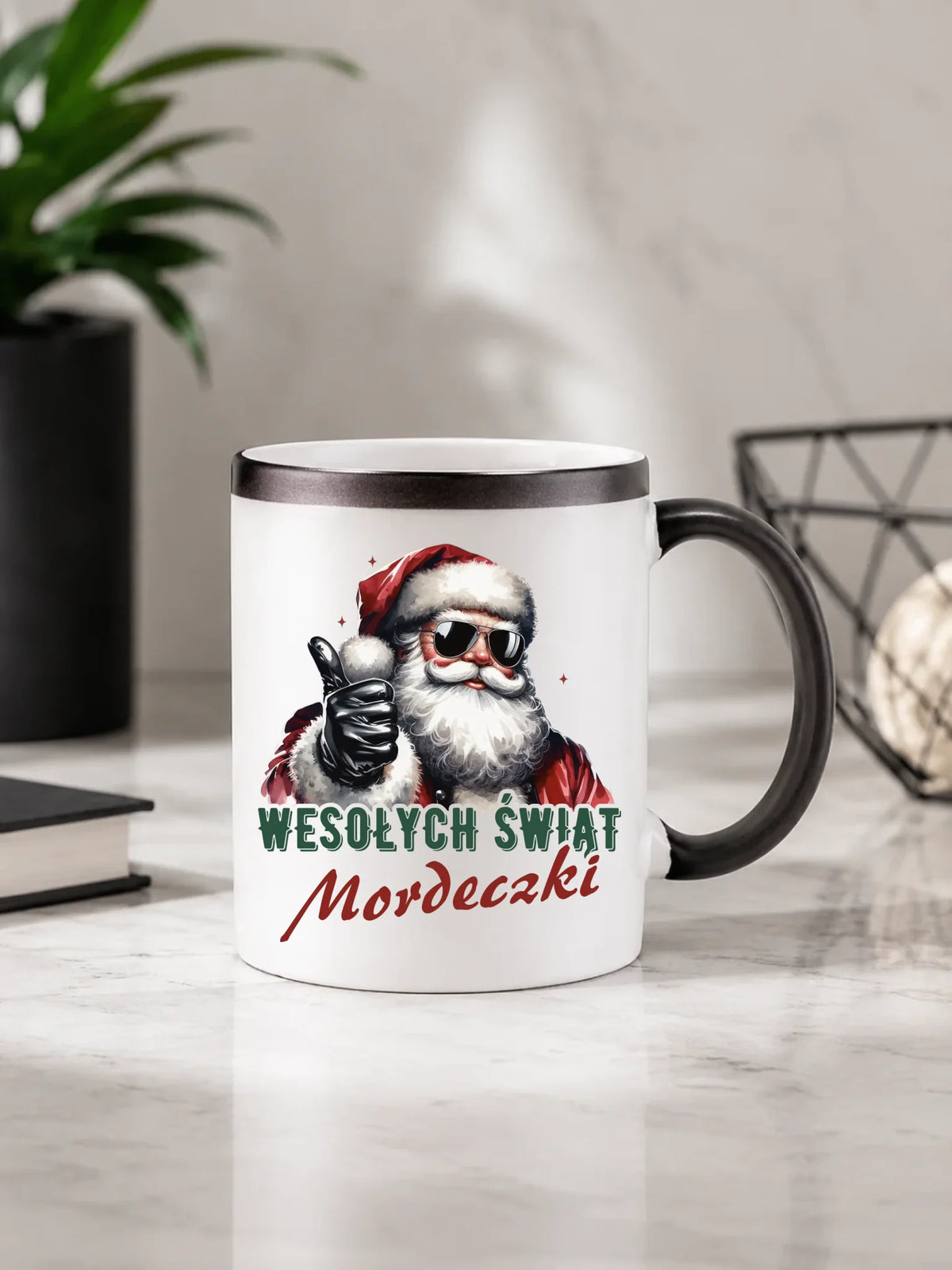 Kubek magiczny świąteczny - Mikołaj Wesołych Świąt mordeczki BN65