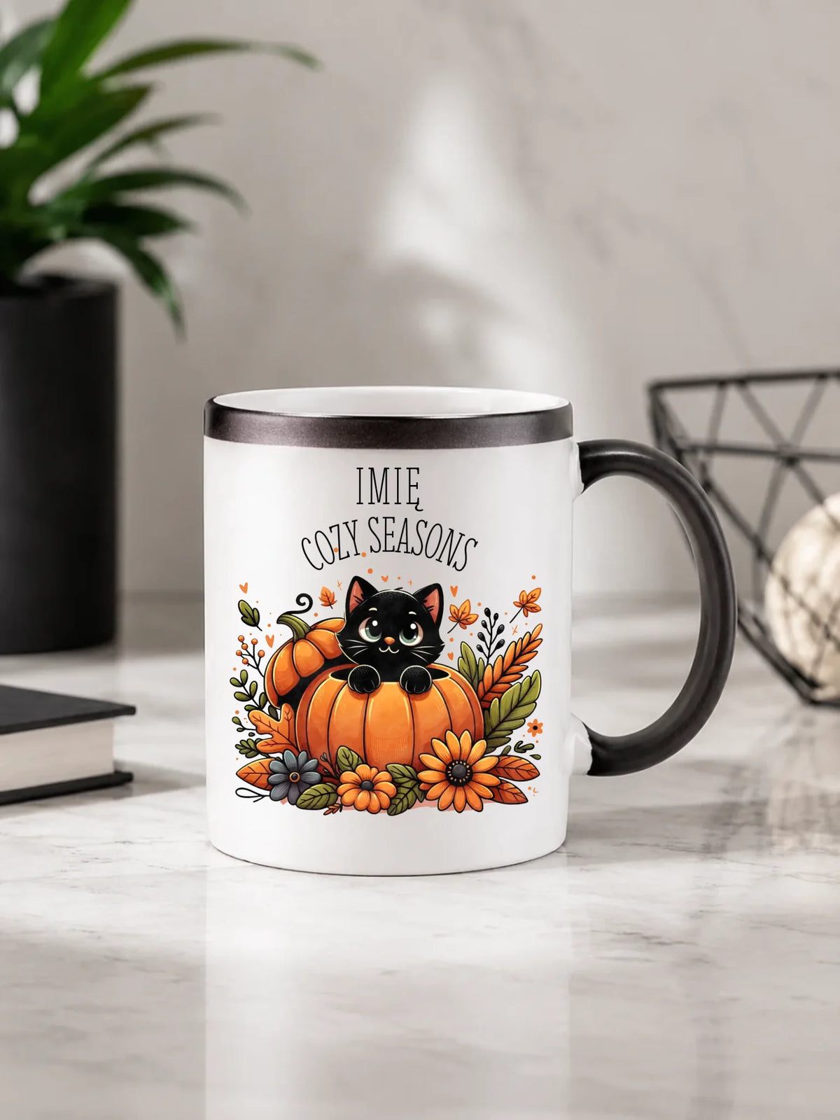 Kubek magiczny jesieniara - Cozy Seasons - personalizowany JS01