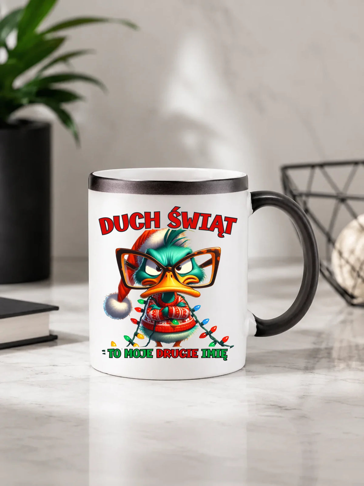 Kubek magiczny świąteczny - Duch Świąt to moje drugie imię BN76