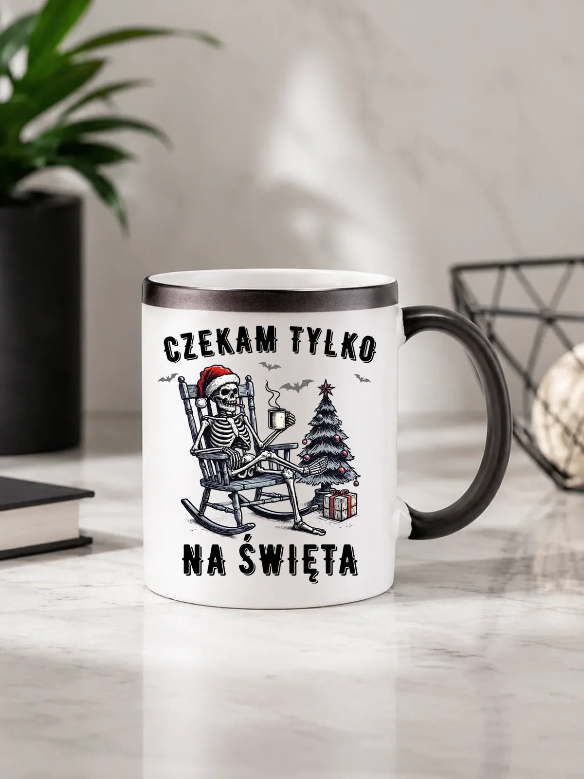 Kubek magiczny świąteczny - Czekam tylko na święta BN56