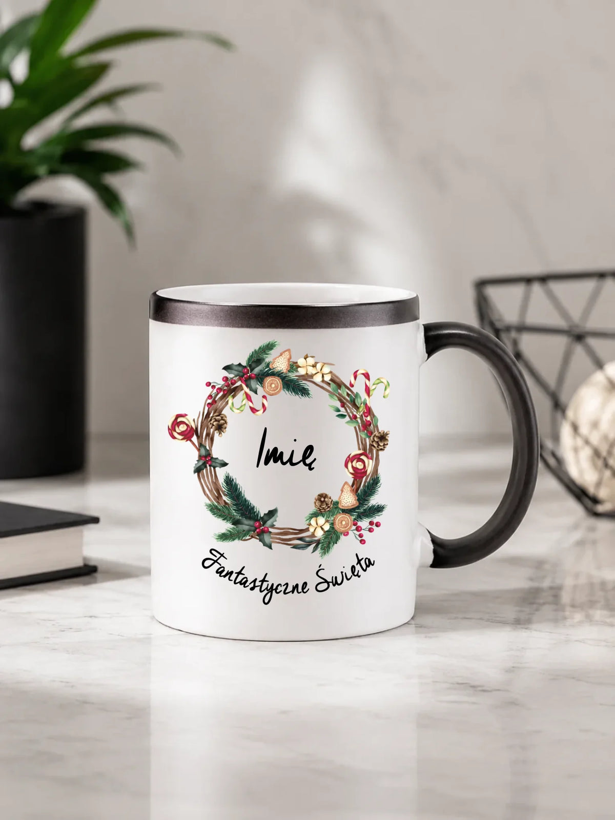Kubek magiczny świąteczny - Fantastyczne Święta - personalizowany BN14