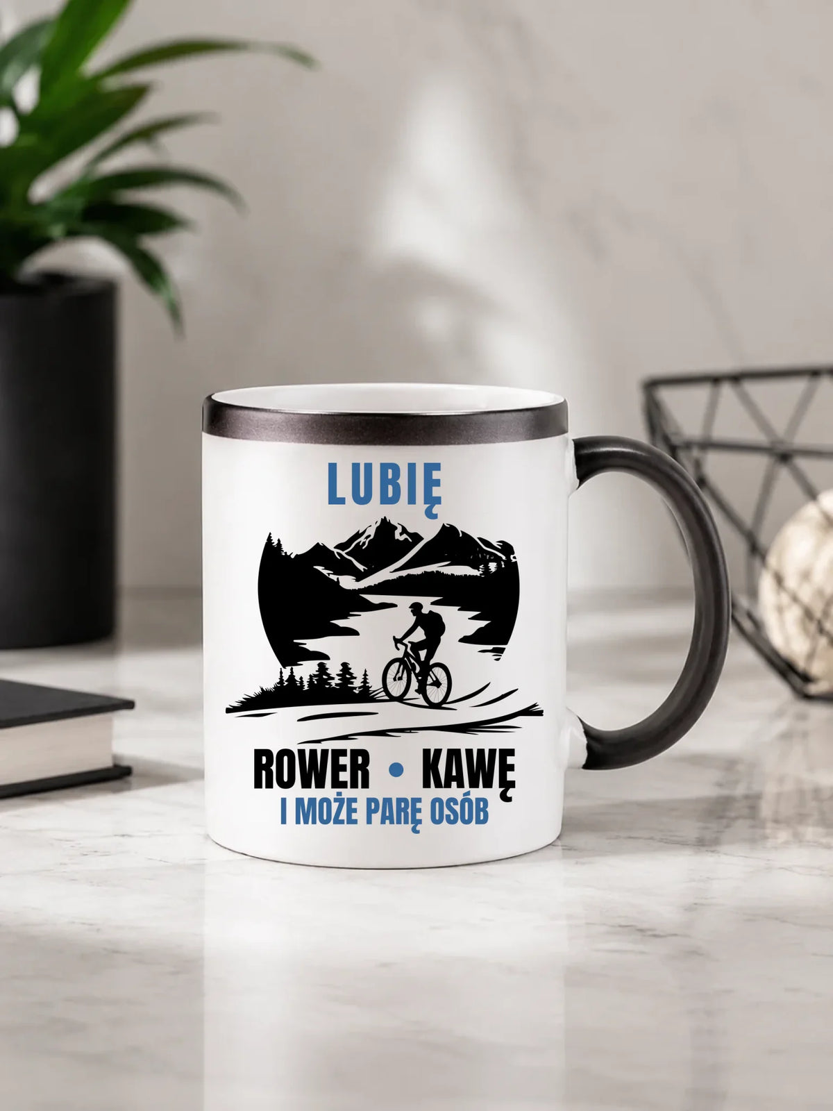Kubek magiczny dla rowerzysty - Lubię rower kawę i może parę osób HR05