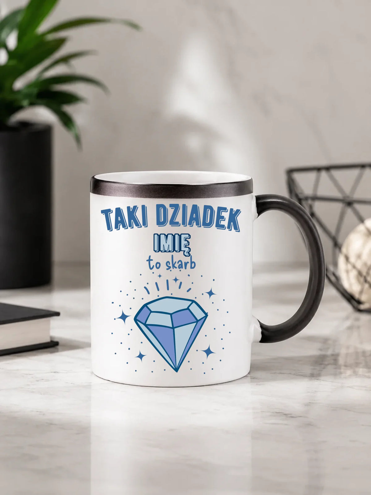 Kubek magiczny dla dziadka - Taki Dziadek to skarb - personalizowany D06
