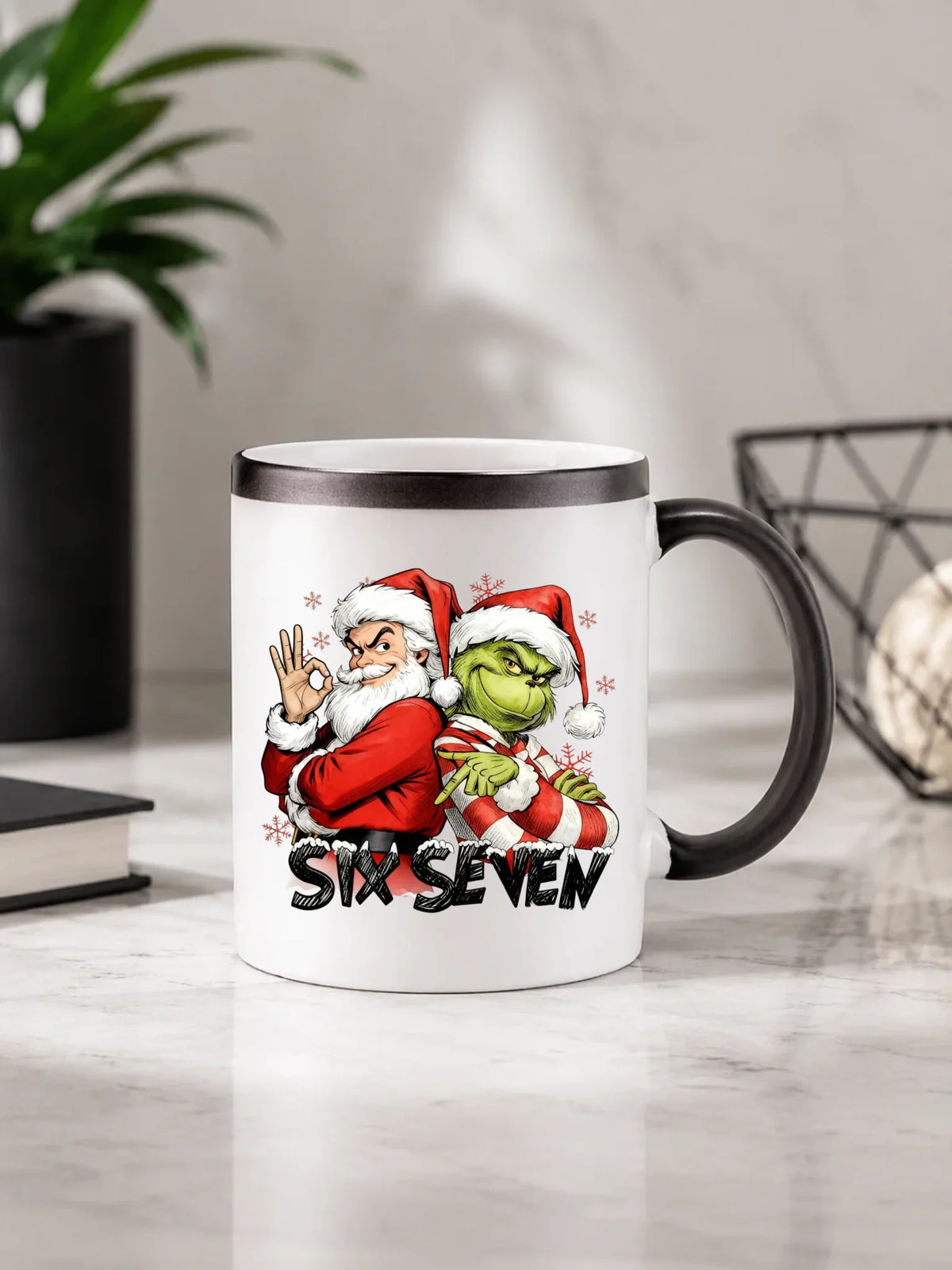 Kubek magiczny świąteczny - Mikołaj i Grinch six seven 67 BN148