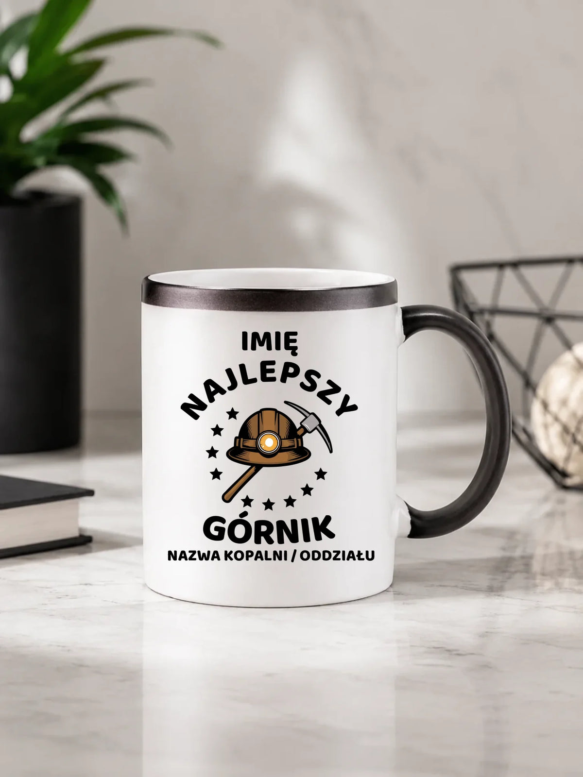 Kubek magiczny - prezent dla górnika - Najlepszy górnik - personalizowany G23