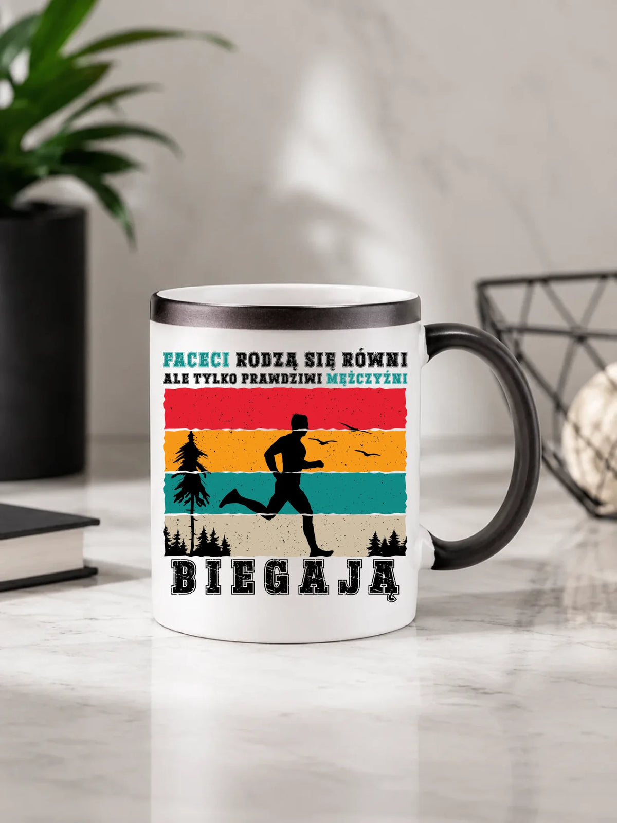 Kubek magiczny dla biegacza - Prawdziwi mężczyźni biegają HB02