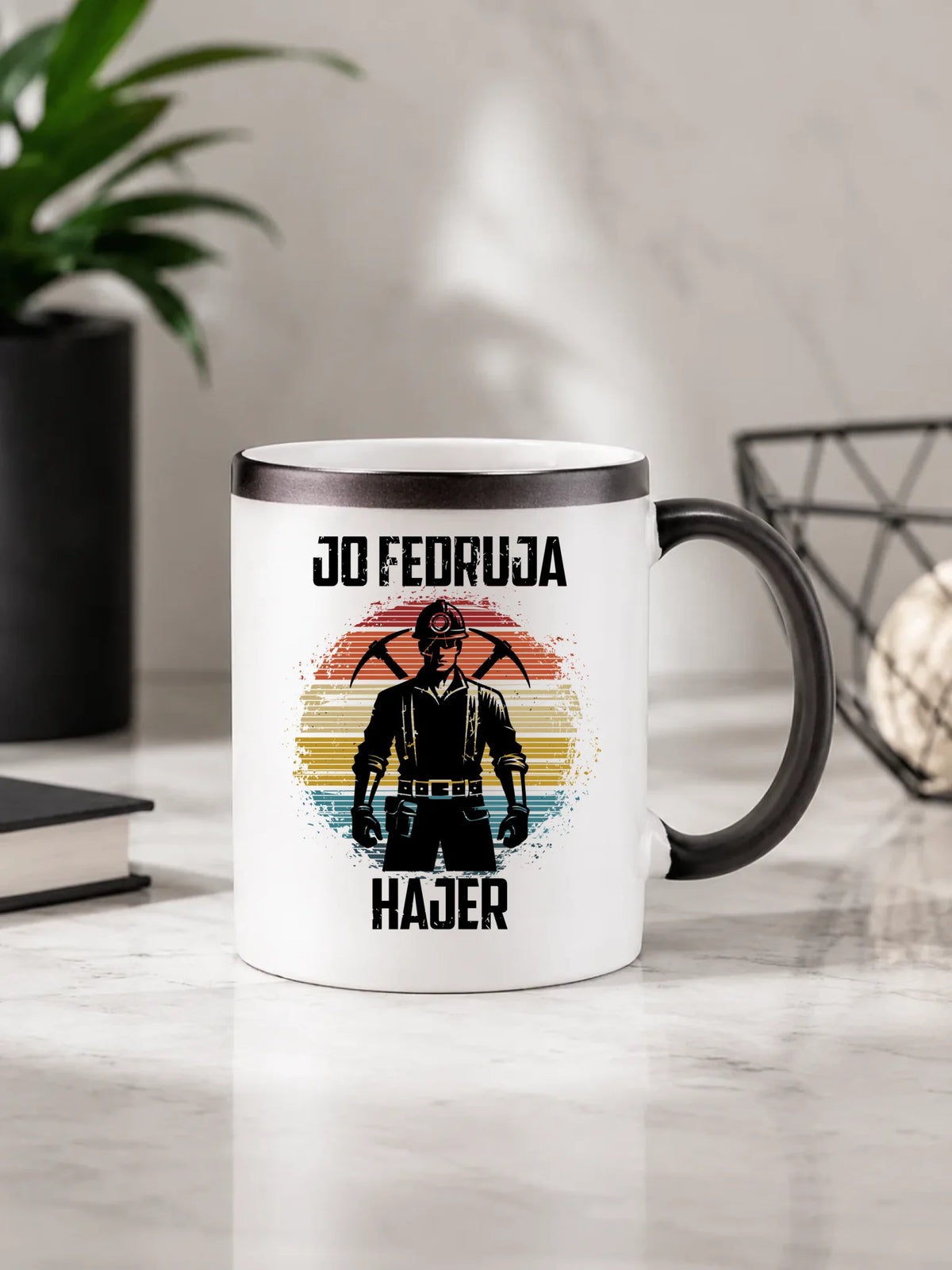 Kubek magiczny - prezent dla górnika - Jo fedruja Hajer G26