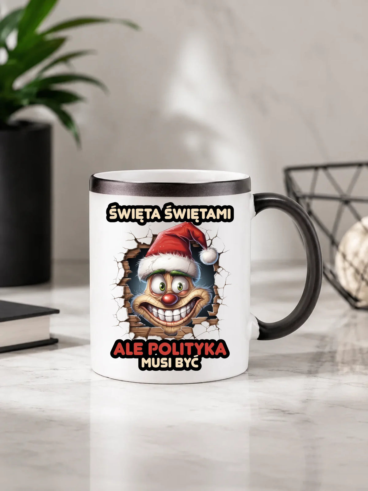 Kubek magiczny świąteczny - Święta świętami ale polityka musi być BN102