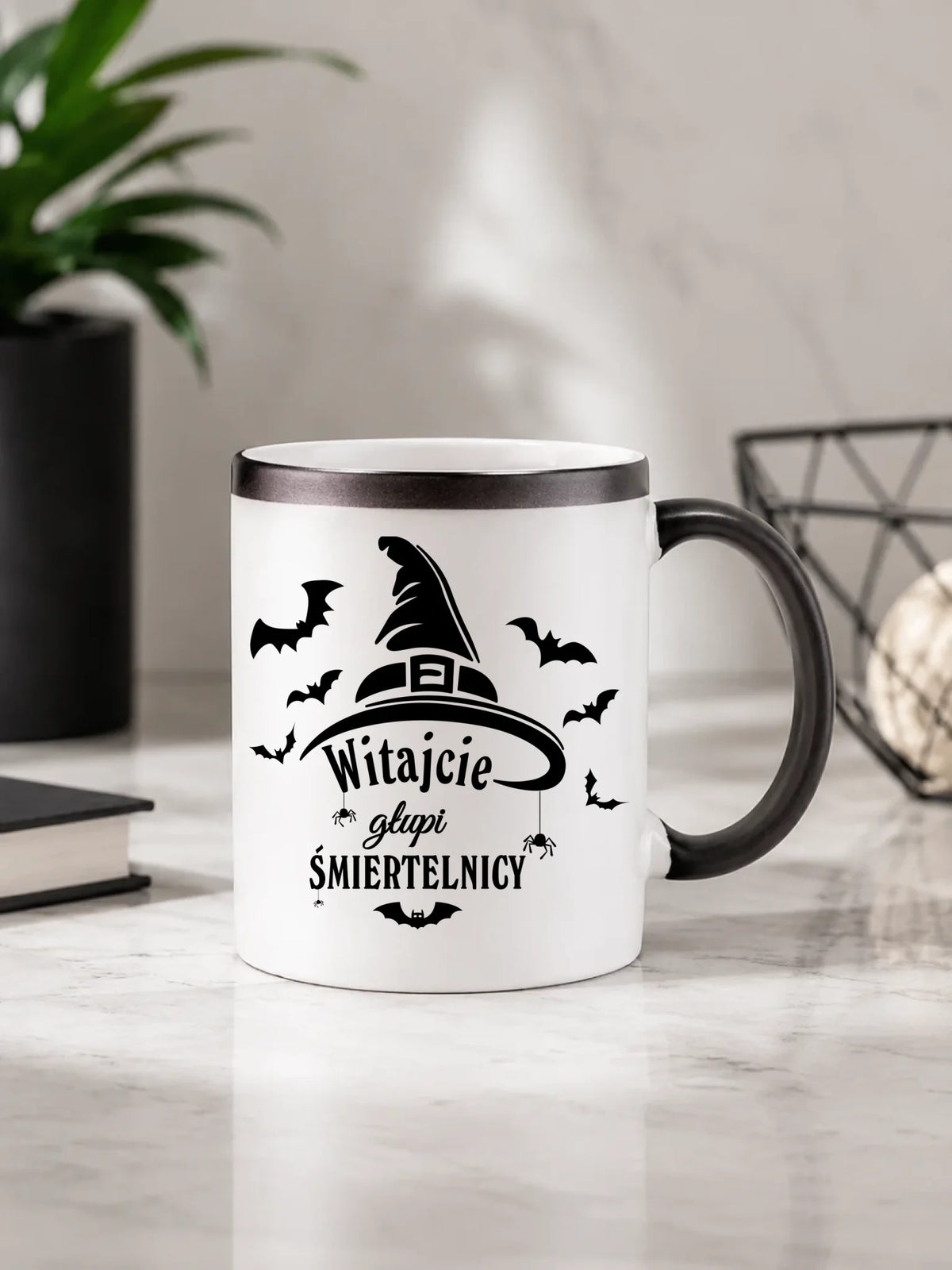 Kubek magiczny na Halloween - Witajcie głupi śmiertelnicy HL23