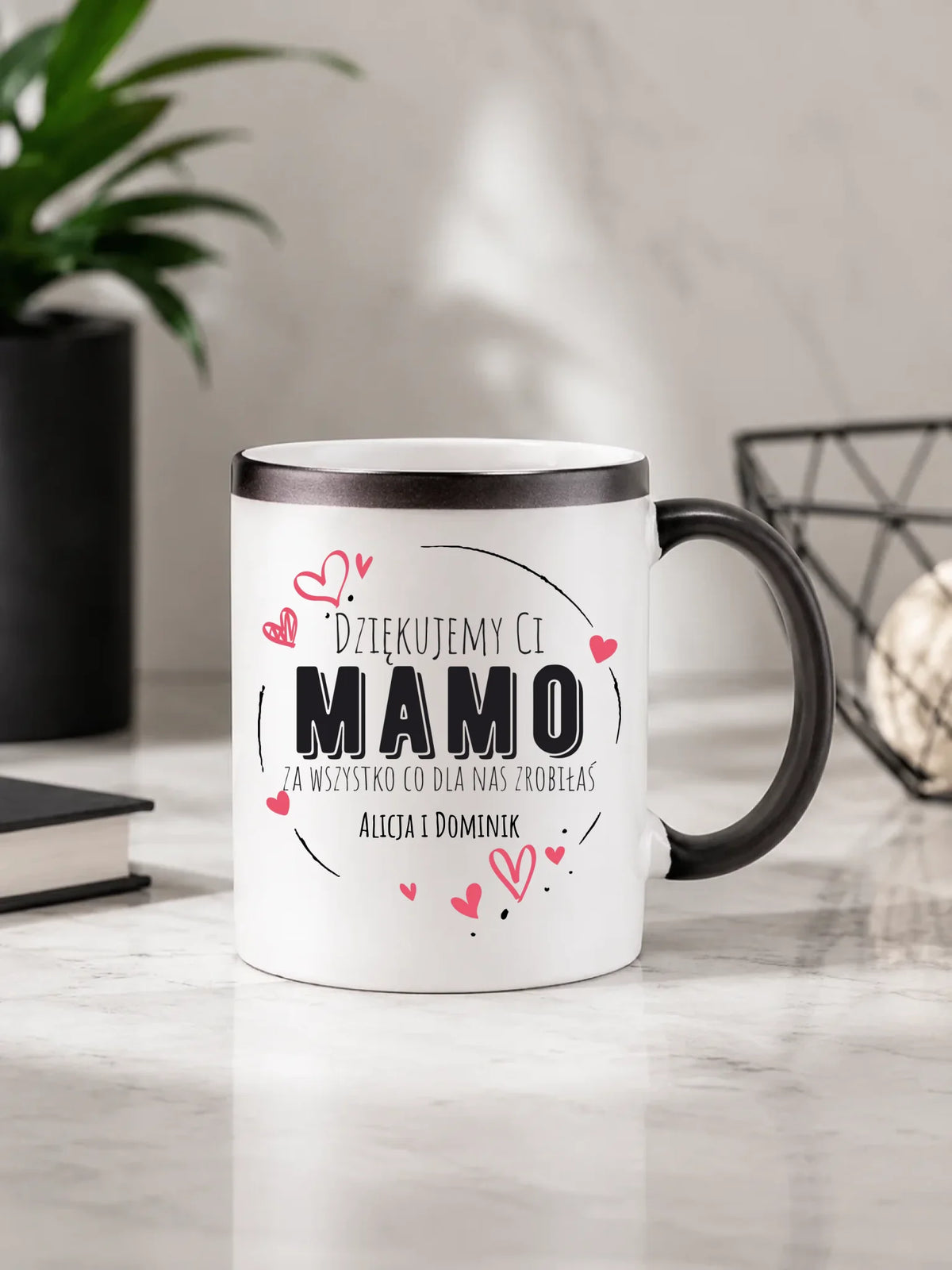Kubek magiczny dla mamy - Dziękujemy Ci Mamo - personalizowany DM43